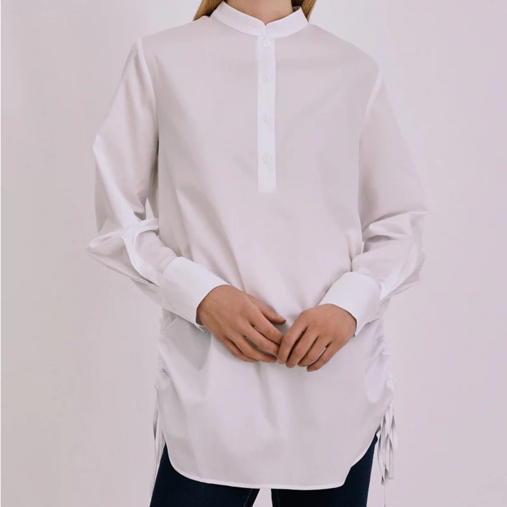 Harshman Rhea Tunic white blouse 100% Cotton